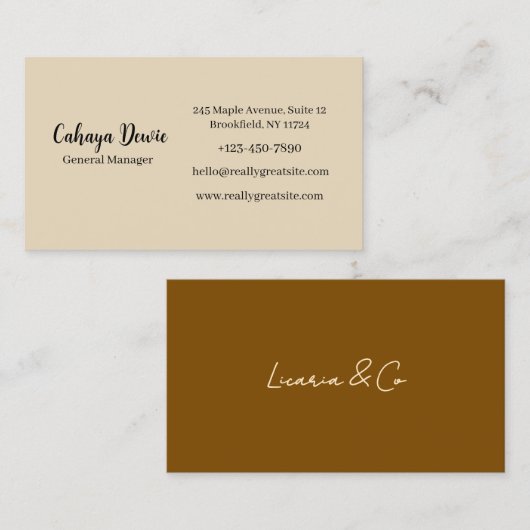 Elegant Minimalist Business Card Visitenkarte (Vorne/Hinten)