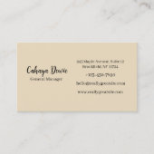Elegant Minimalist Business Card Visitenkarte (Vorderseite)