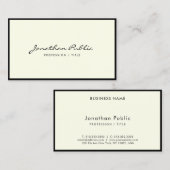 Elegant Minimalist Calligraphy Script Luxury Visitenkarte (Vorne/Hinten)