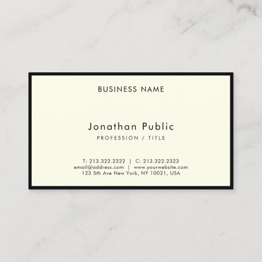 Elegant Minimalist Calligraphy Script Luxury Visitenkarte (Rückseite)