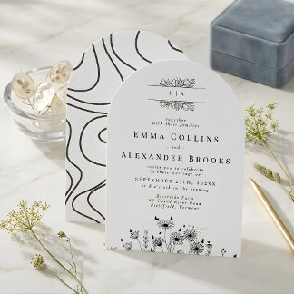 Elegant Minimalist Calligraphy Wedding Invitation Einladung