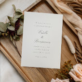 Elegant Minimalist Calligraphy Wedding Invitation Einladung