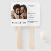 Elegant Minimalist Celebration of Life Fan Fächer (Vorne und Hinten)