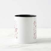 Elegant Minimalist Christmas Doodles Hand-Drawn Tasse (Zentrum)