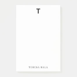 Elegant Minimalist Classic Monogram Design Post-it Klebezettel