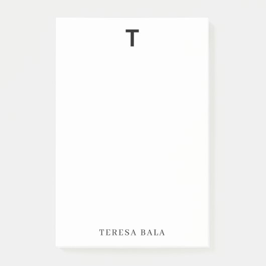 Elegant Minimalist Classic Monogram Design Post-it Klebezettel (Vorderseite)