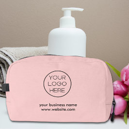 Elegant Minimalist Custom Business Logo | Pink Waschbeutel
