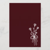 Elegant Minimalist Deep Burgundy Einladung (Vorderseite)