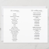 Elegant Minimalist DIY Wedding Folded Program (Rückseite)