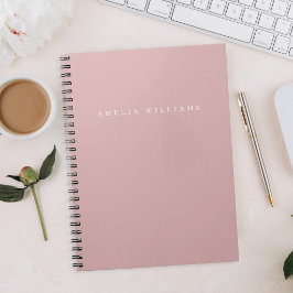 Elegant Minimalist Dusty Rose Monogram Notizblock