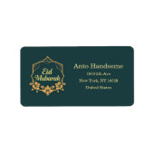 Elegant Minimalist Eid Mubarak Gift Adressaufkleber (Vorne)