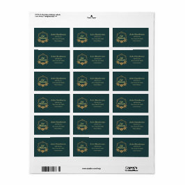 Elegant Minimalist Eid Mubarak Gift Adressaufkleber