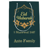 Elegant Minimalist Eid Mubarak Gift Mittlere Geschenktüte (Vorderseite)