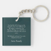 Elegant Minimalist Eid Mubarak Gift Schlüsselanhänger (Rückseite)