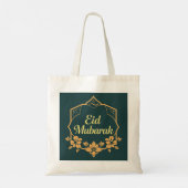 Elegant Minimalist Eid Mubarak Tote  Tragetasche (Rückseite)