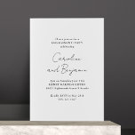 Elegant Minimalist Engagement Party White Einladung<br><div class="desc">This beautiful Engagement Party invitation features fully editable text and an elegant white background.</div>