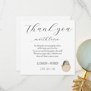 Elegant minimalist, Eulen in Liebe  Dankeskarte