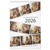 Elegant Minimalist Family Photo Calendar 2026 Kalender (Titelbild)