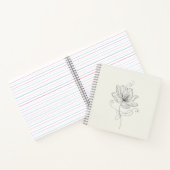 Elegant Minimalist Floral Line Art - Spiral Notebo Notizblock (Innenseite)