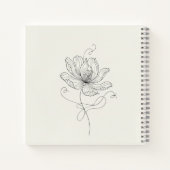 Elegant Minimalist Floral Line Art - Spiral Notebo Notizblock (Rückseite)
