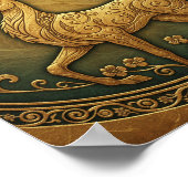 Elegant Minimalist Forest Deer Fine Art  Poster (Ecke)