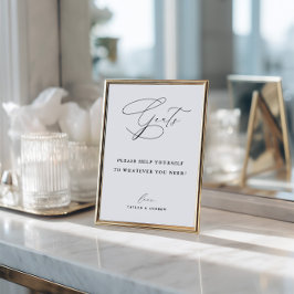 Elegant Minimalist Gents Bathroom Basket Sign Einladung