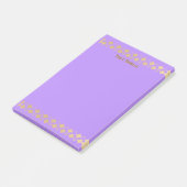 Elegant Minimalist Gold Accent Lavender Post-it Klebezettel (angewinkelt)