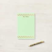 Elegant Minimalist Gold Accent Mint Green  Post-it Klebezettel (Auf Schreibtisch)