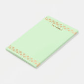 Elegant Minimalist Gold Accent Mint Green  Post-it Klebezettel (angewinkelt)