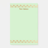 Elegant Minimalist Gold Accent Mint Green  Post-it Klebezettel (Vorderseite)