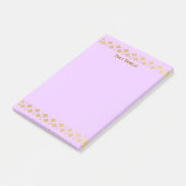 Elegant Minimalist Gold Accent Pink  Post-it Klebezettel (angewinkelt)