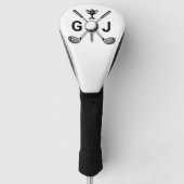 Elegant Minimalist Golf Monogram Headcover (Vorderseite)