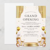 Elegant Minimalist Grand Opening Invitation Einladung (Vorne/Hinten)