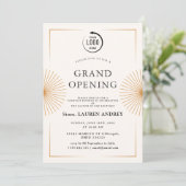 Elegant Minimalist Grand Opening Invitation Einladung (Stehend Vorderseite)