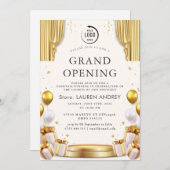 Elegant Minimalist Grand Opening Invitation Einladung (Vorne/Hinten)