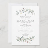 Elegant Minimalist Green Shades Flowers Photo Einladung (Vorderseite)