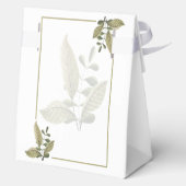 Elegant Minimalist Greenery Wedding Geschenkschachtel (Rückseite)