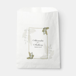 Elegant Minimalist Greenery Wedding Geschenktütchen