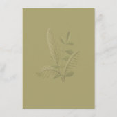Elegant Minimalist Greenery Wedding  Menu Menükarte (Rückseite)