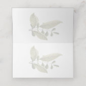 Elegant Minimalist Greenery Wedding Place Card Platzkarte (Innenseite Aufgefaltet)