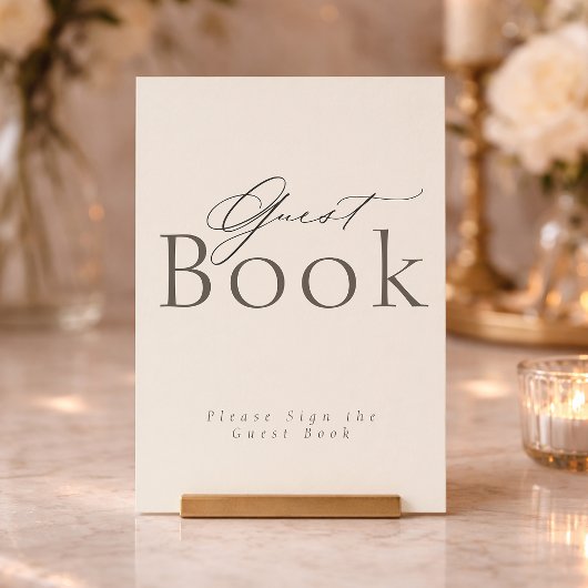 Elegant Minimalist Guest Book Sign Einladung