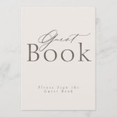 Elegant Minimalist Guest Book Sign Einladung (Vorderseite)