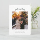 Elegant Minimalist Holiday Photo Card Feiertagskarte (Stehend Vorderseite)