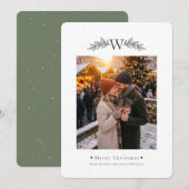Elegant Minimalist Holiday Photo Card Feiertagskarte (Vorne/Hinten)