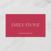 Elegant Minimalist Hot Pink Professional photo Visitenkarte (Vorderseite)