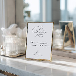 Elegant Minimalist Ladies Bathroom Basket Sign Einladung