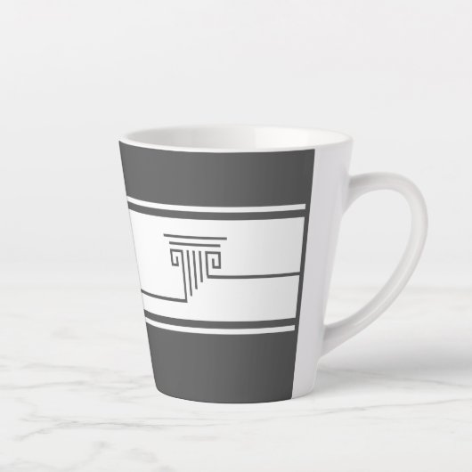 Elegant Minimalist Latte Mug Milchtasse (Rechts)