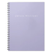 Elegant Minimalist Lavender Purple Monogram Notizblock (Vorderseite)