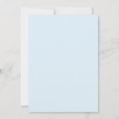 Elegant Minimalist Light Blue Photo Save The Date (Rückseite)