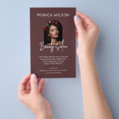 Elegant minimalist maroon beauty salon flyer (Handgriff)